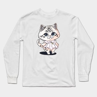 Tutu wearing kitten Long Sleeve T-Shirt